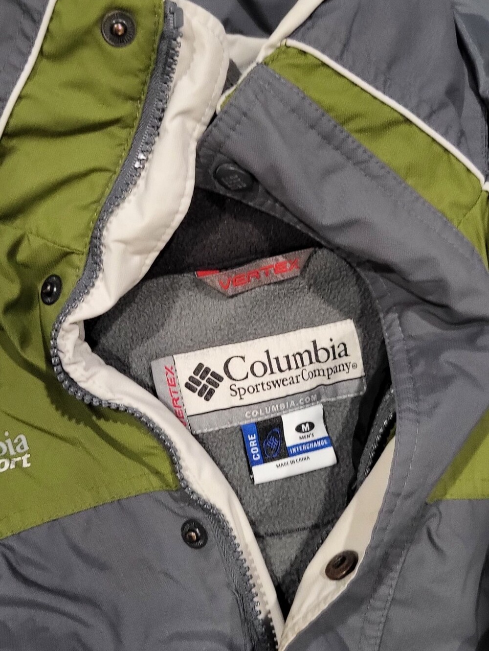 Columbia Men's Gray & Olive Hooded Vertex Winter Coat - Picture 3 of 9